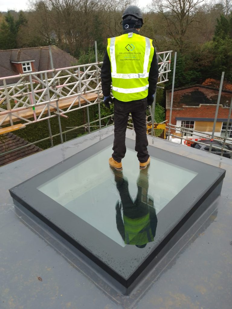 Gracefully traverse transparency with our walk-on glass flooring solutions